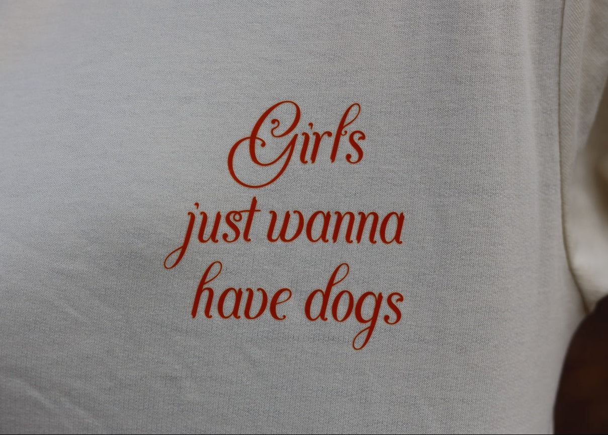 girls just wanna have dogs - women's oversized t-shirt