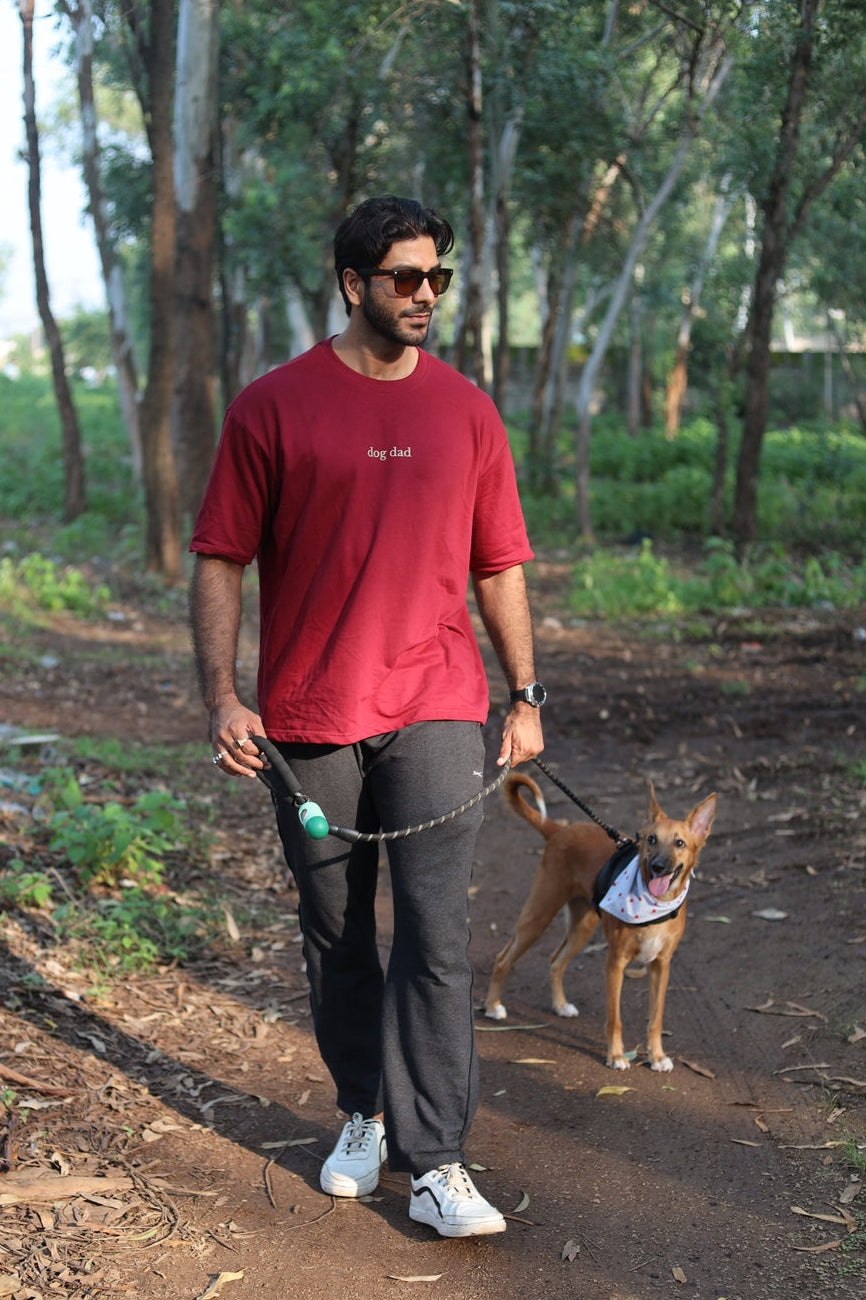 dog dad - men's oversized t-shirt