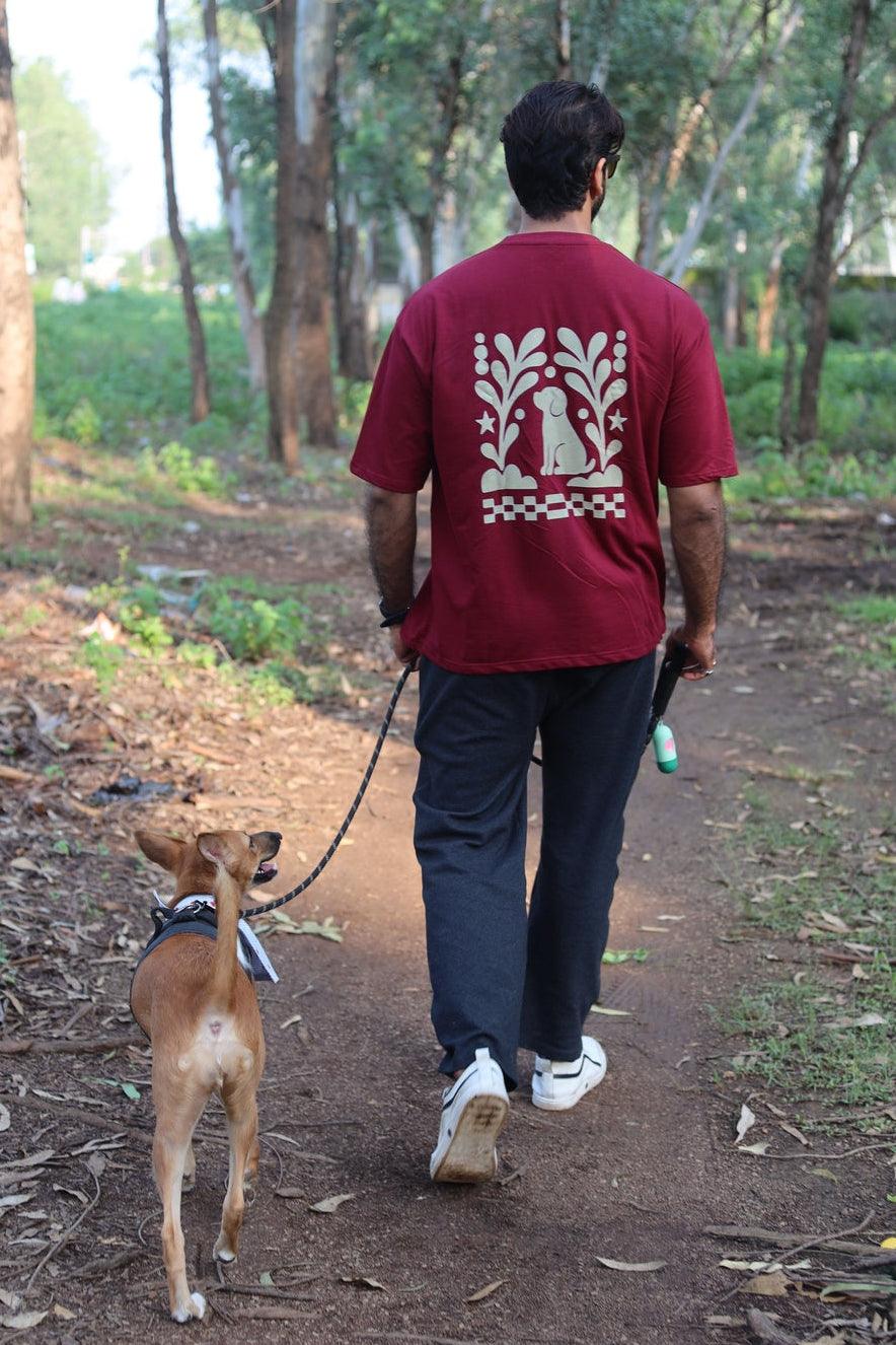 dog dad - men's oversized t-shirt