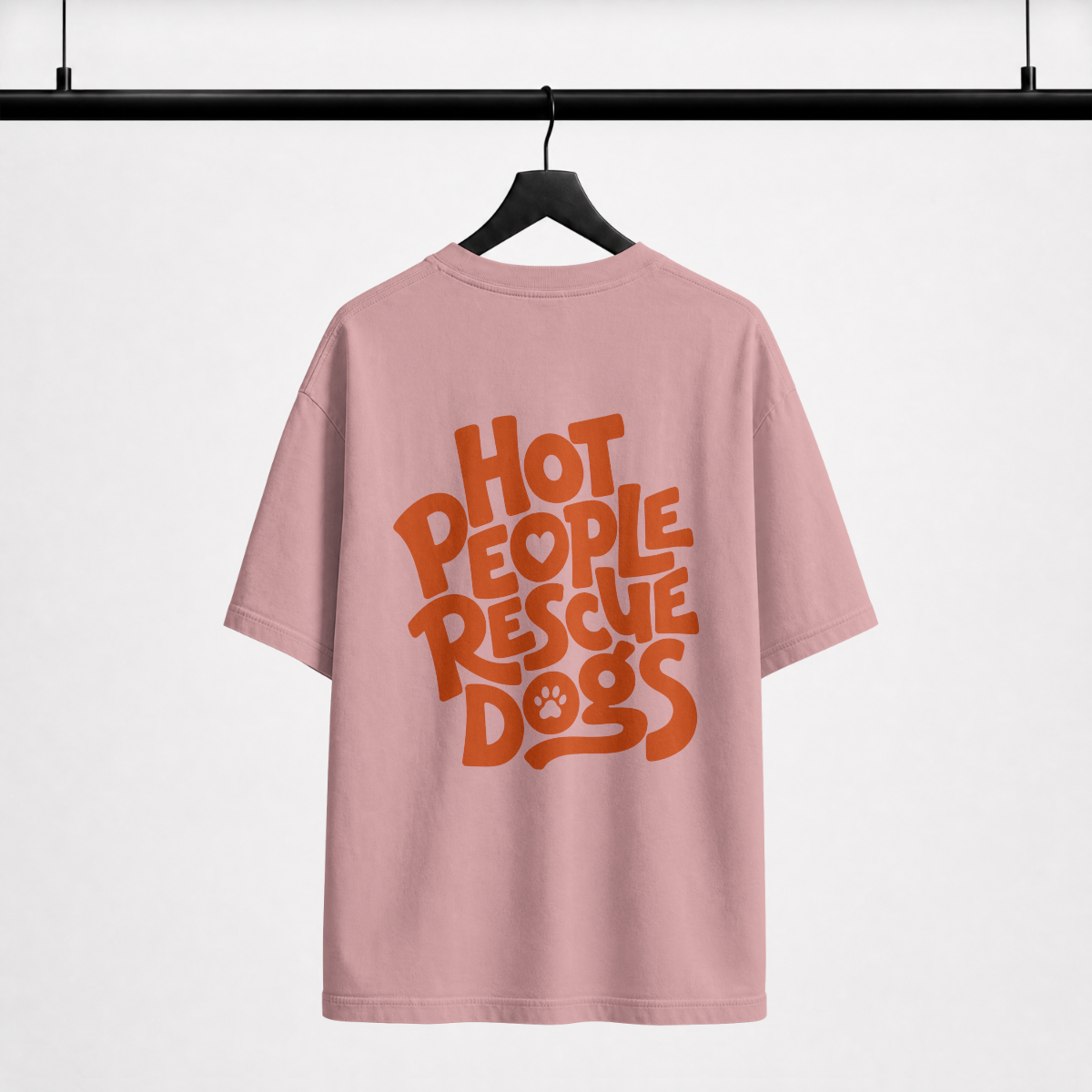 hot people rescue dogs - women's oversized t-shirt