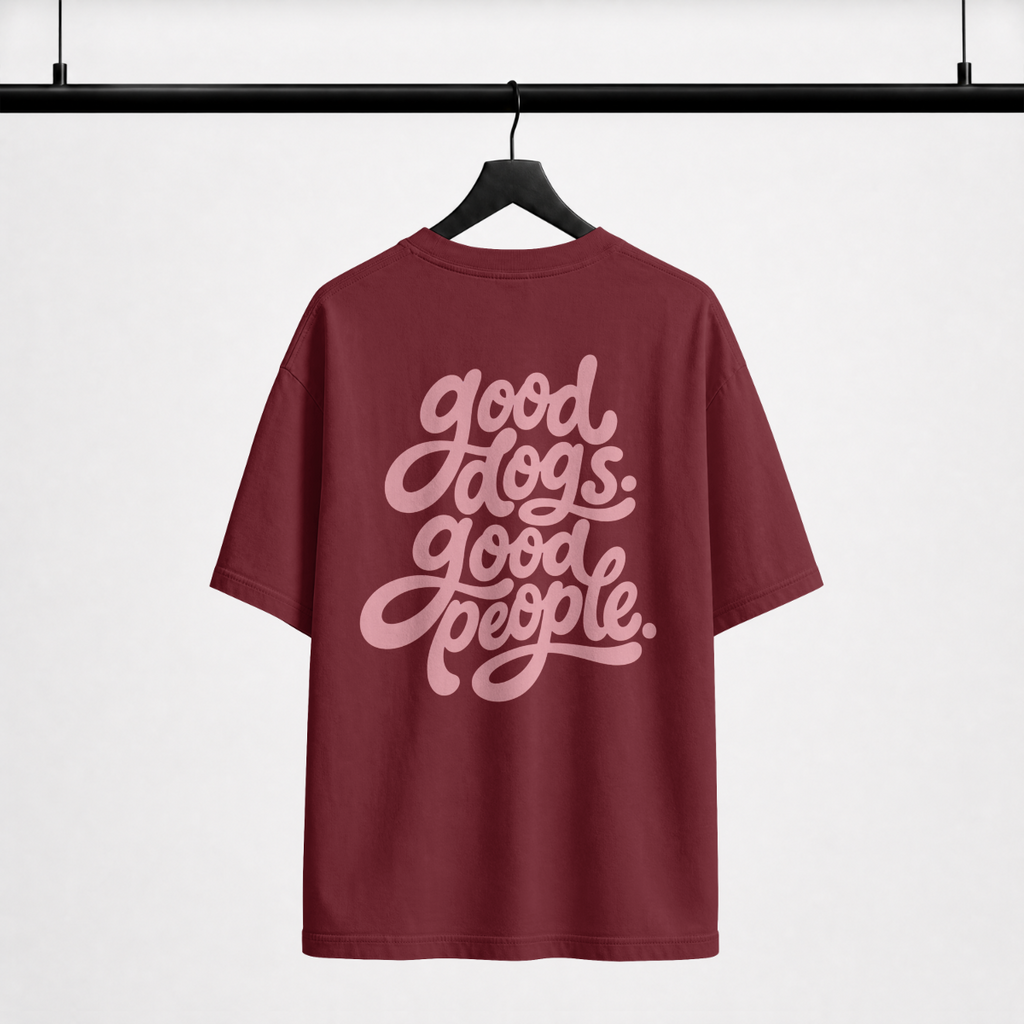 good dogs good people - women's oversized t-shirt