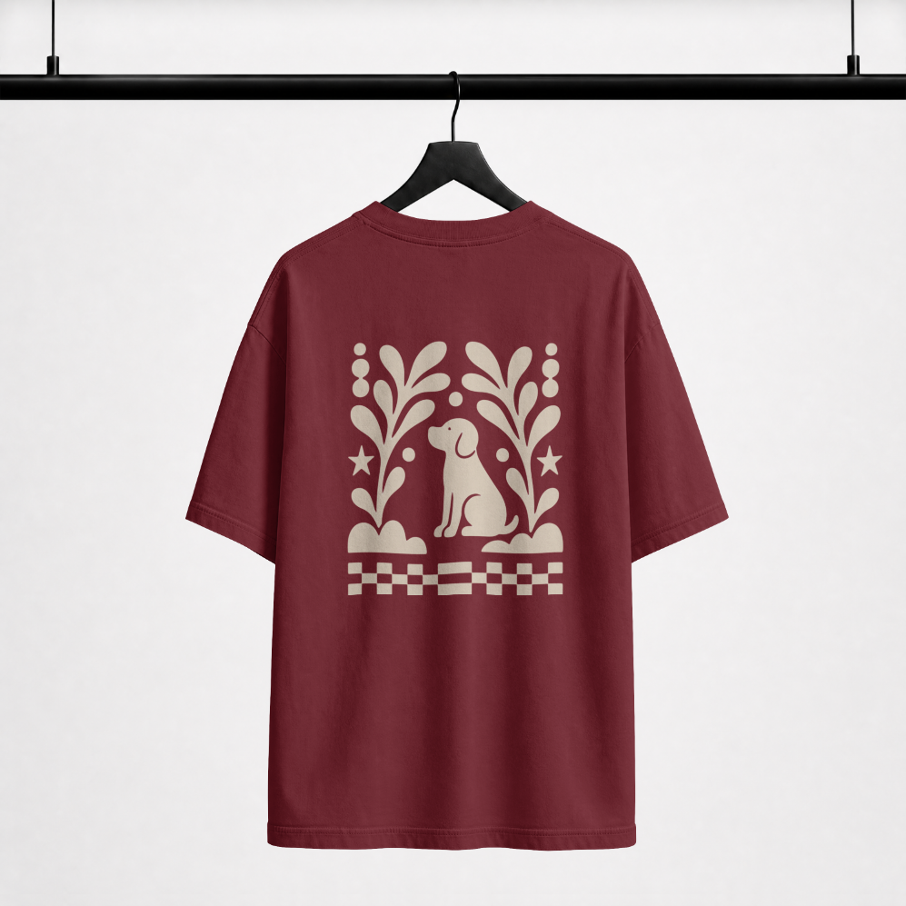 dog dad - men's oversized t-shirt