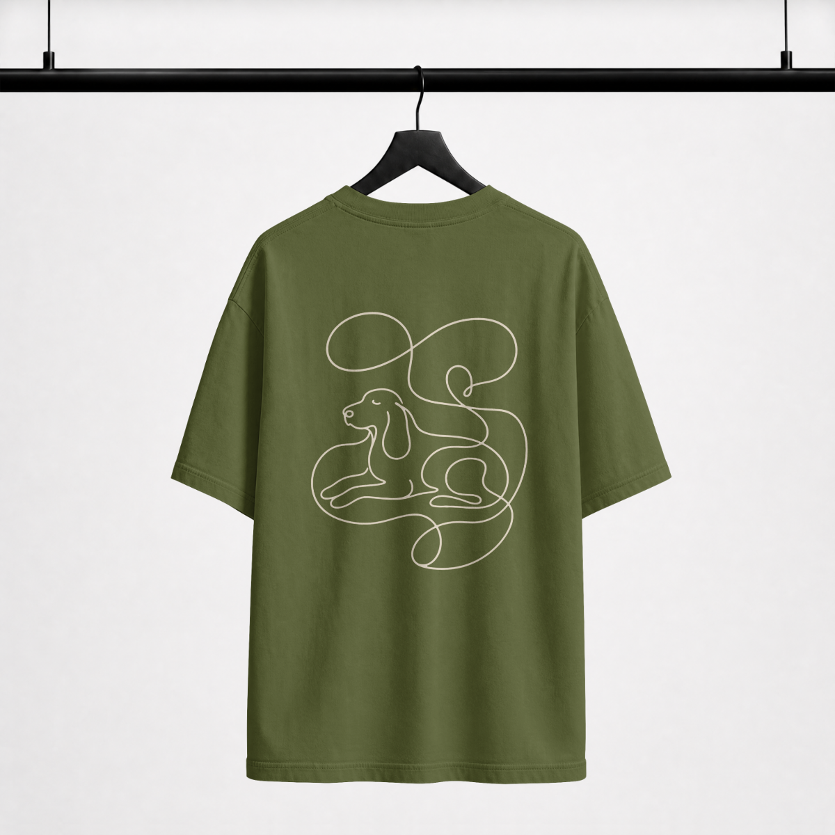 my dog said no - men's oversized t-shirt
