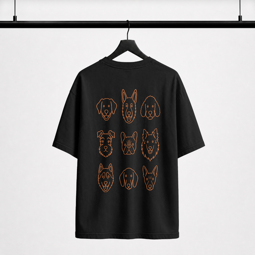 ask me about my dog - men's oversized t-shirt