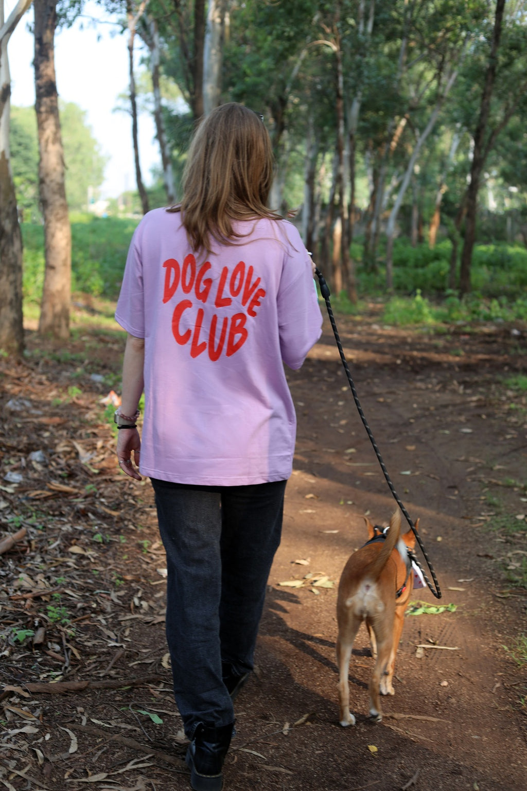 Dog Love Club oversized graphic tee back print — Fetch Club India