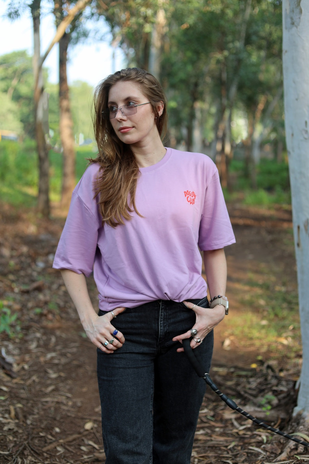 Dog Love Club oversized graphic tee front view — Fetch Club India