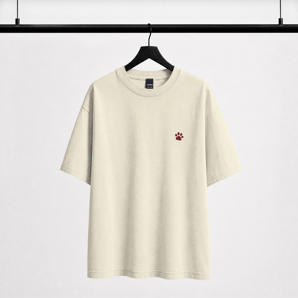 hot people rescue dogs oversized graphic tee front view - Fetch Club India